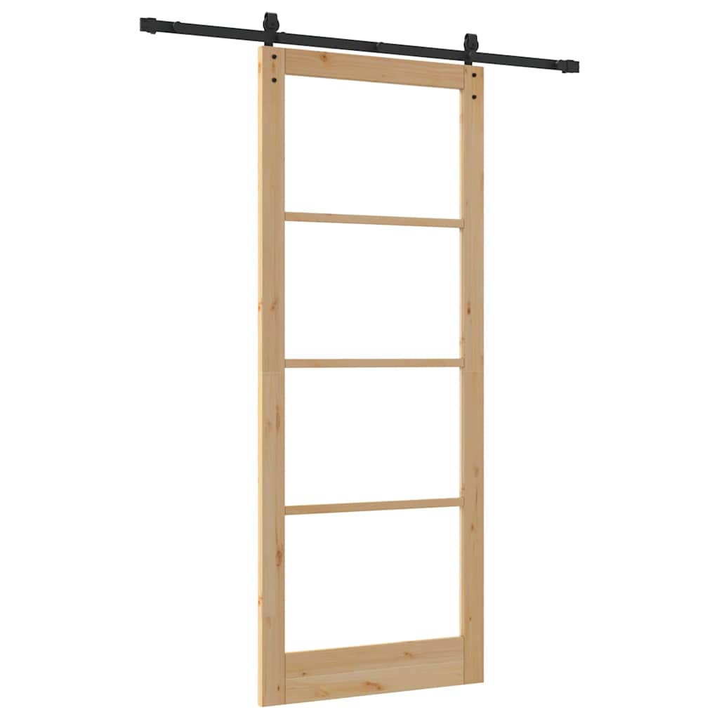 Slankios durys ORKDAL Natūrali ir juoda 93 x 232 cm