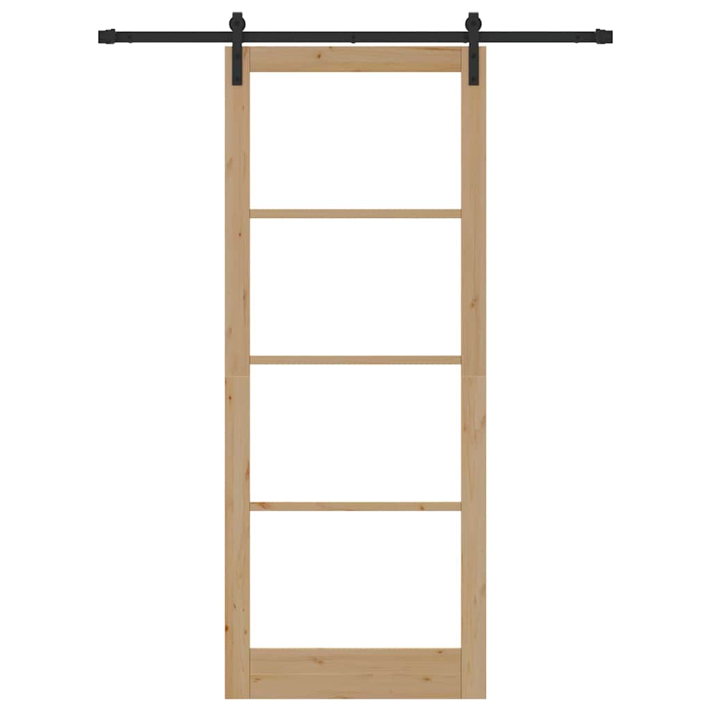 Slankios durys ORKDAL Natūrali ir juoda 93 x 232 cm