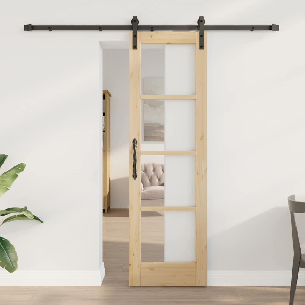 Slankios durys ORKDAL Natūrali ir juoda 61 x 198,5 cm
