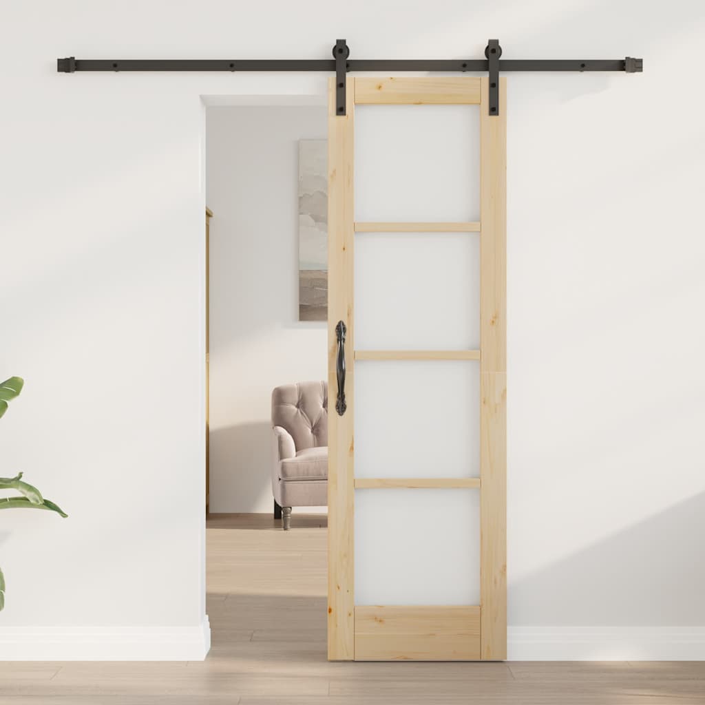 Slankios durys ORKDAL Natūrali ir juoda 61 x 198,5 cm