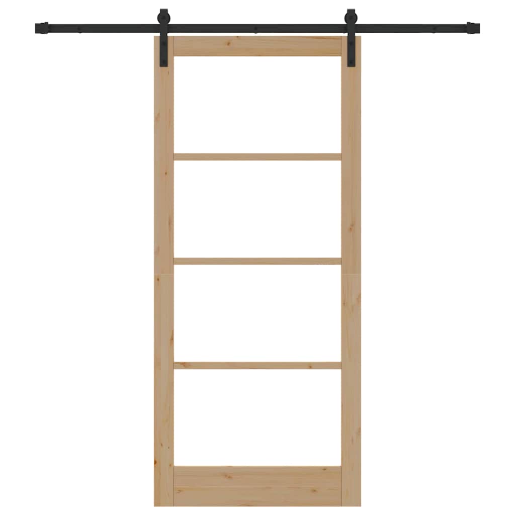 Bīdāmās durvis ORKDAL, dabiska krāsa/melns, 93x211 cm
