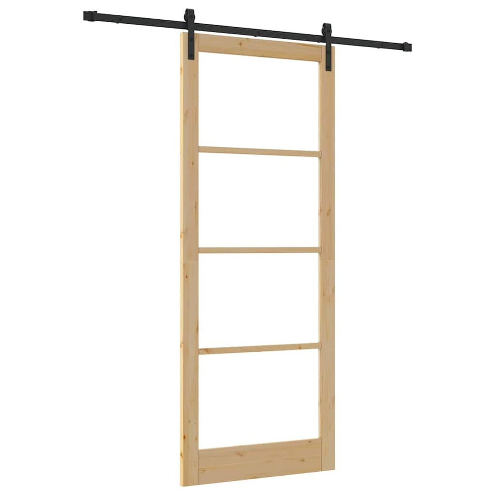 Slankios durys ORKDAL Natūrali ir juoda 93 x 232 cm