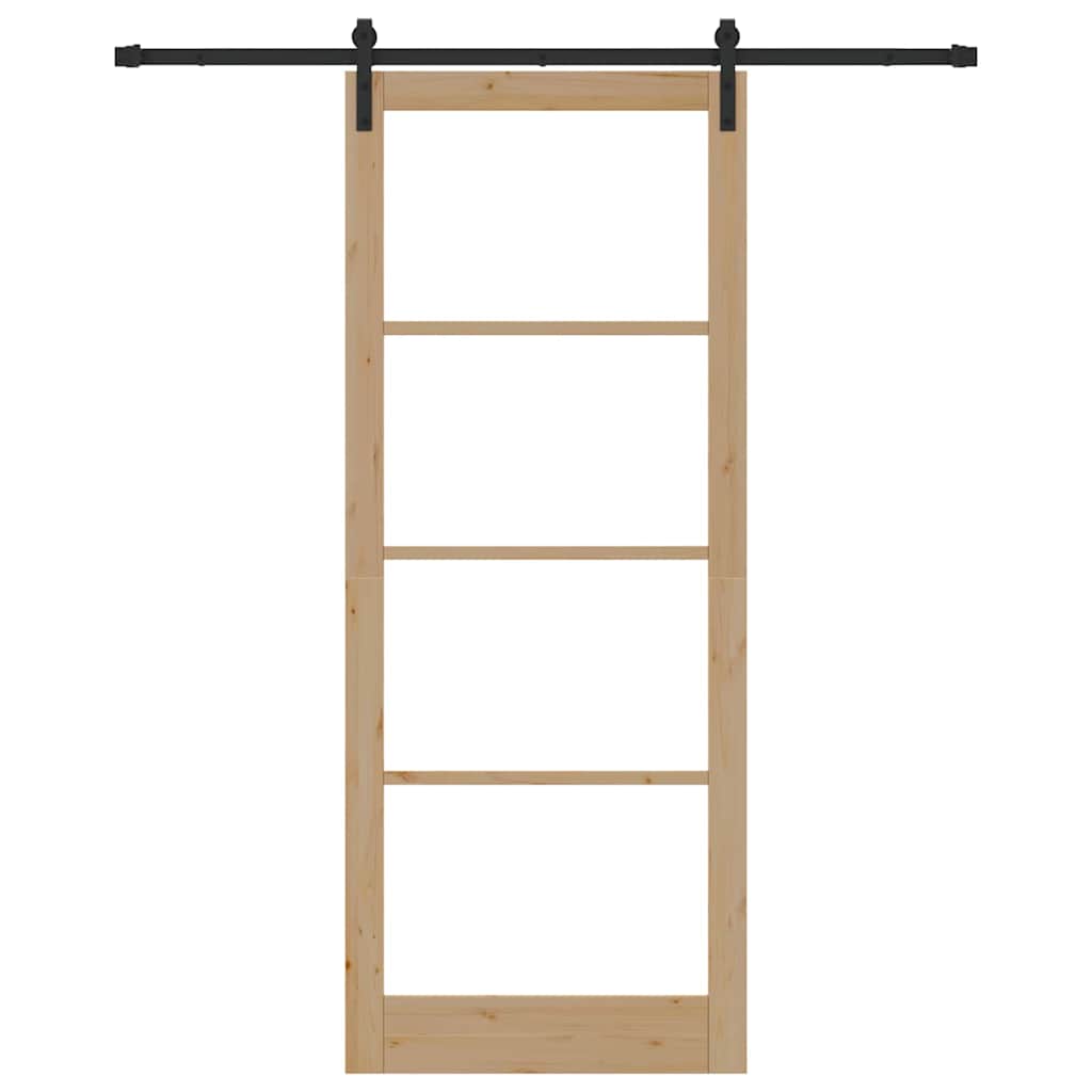 Slankios durys ORKDAL Natūrali ir juoda 93 x 232 cm