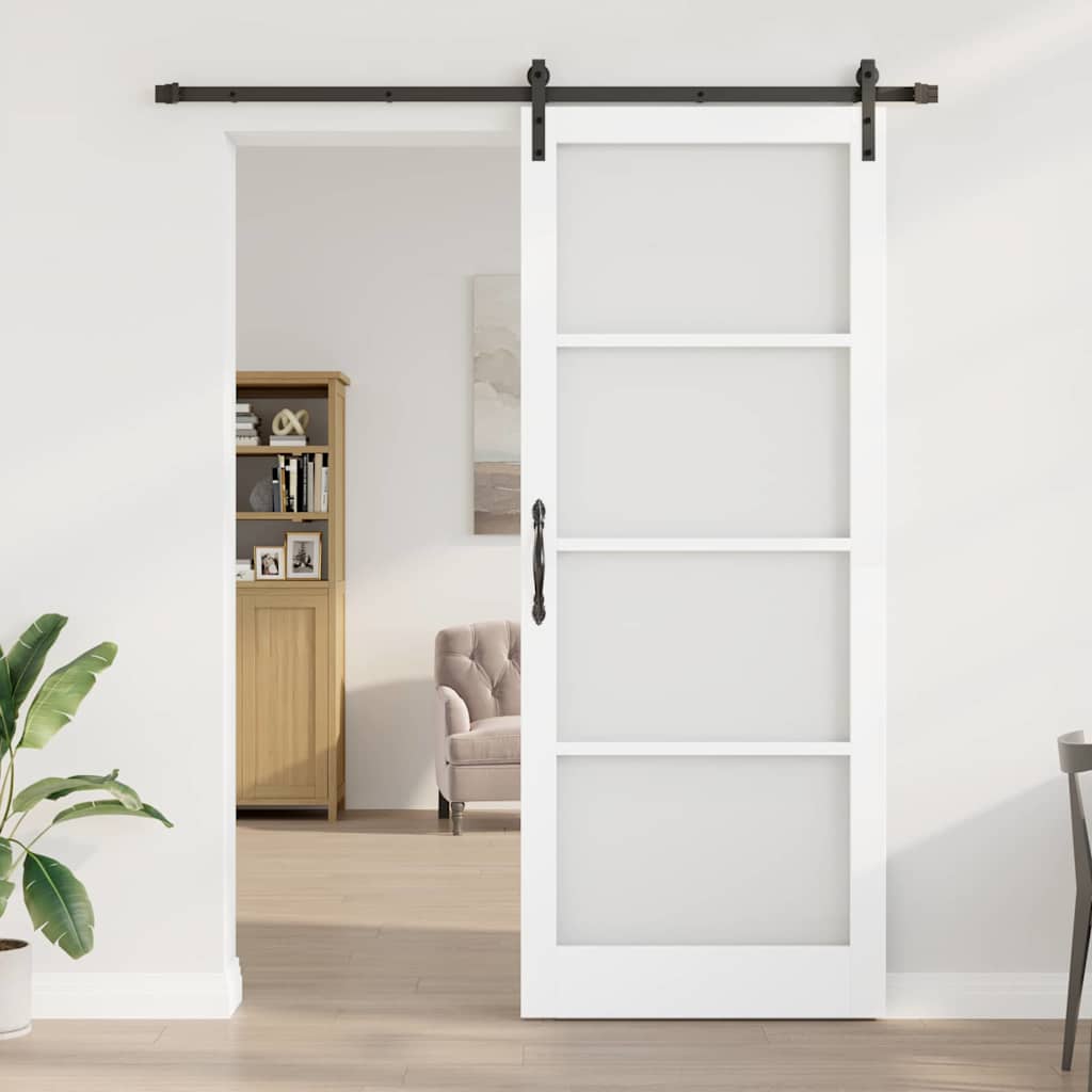 Bīdāmās durvis ORKDAL Baltā un melnā krāsā 93 x 232 cm