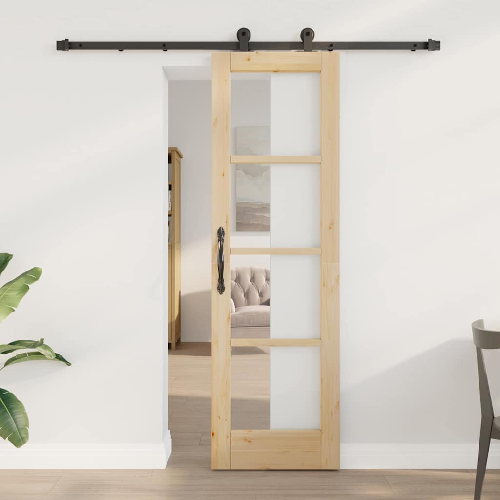 Slankios durys ORKDAL Natūrali ir juoda 61 x 198,5 cm