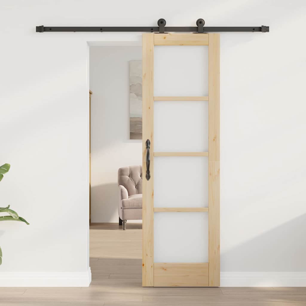 Slankios durys ORKDAL Natūrali ir juoda 61 x 198,5 cm