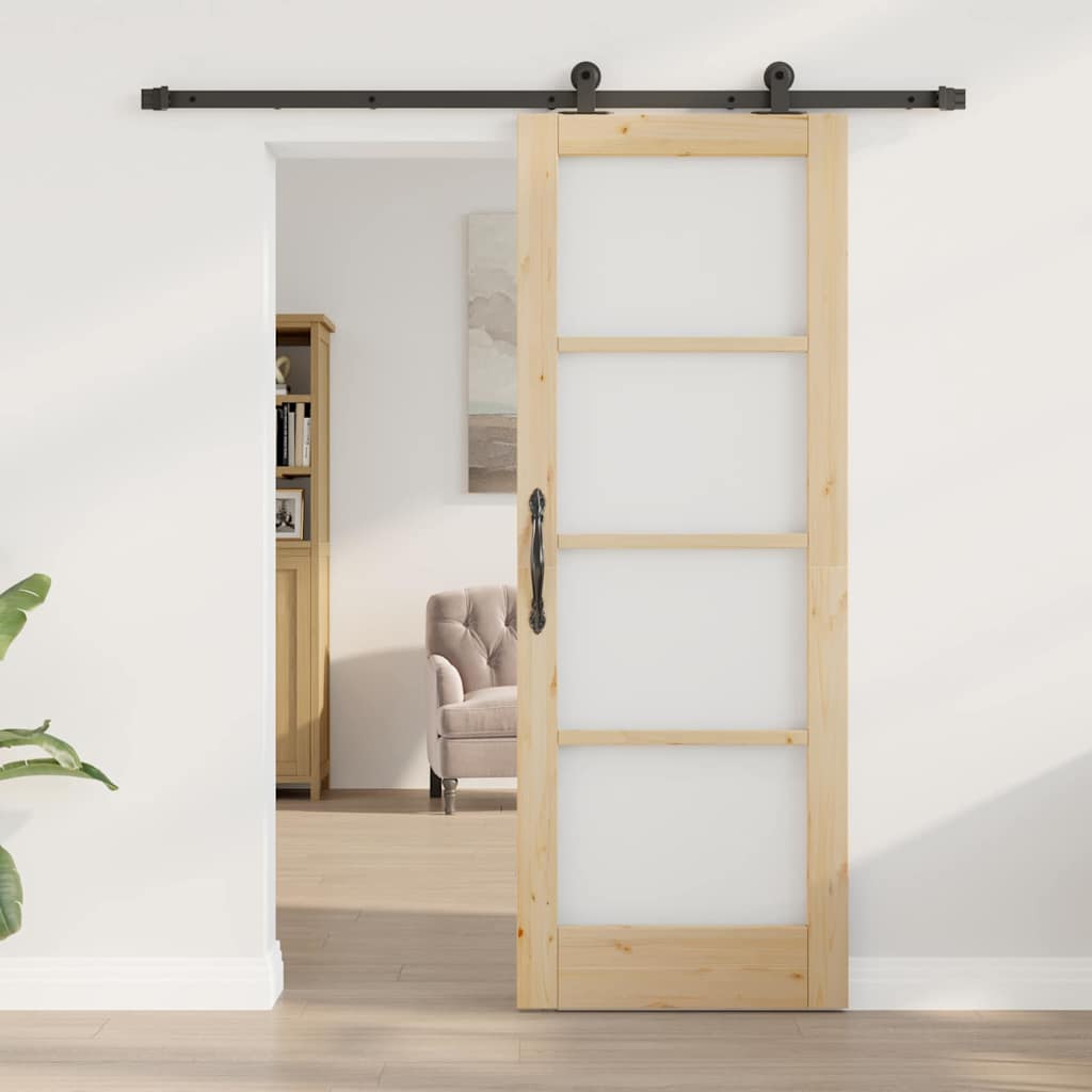 Slankios durys ORKDAL Natūrali ir juoda 73,5 x 198,5 cm