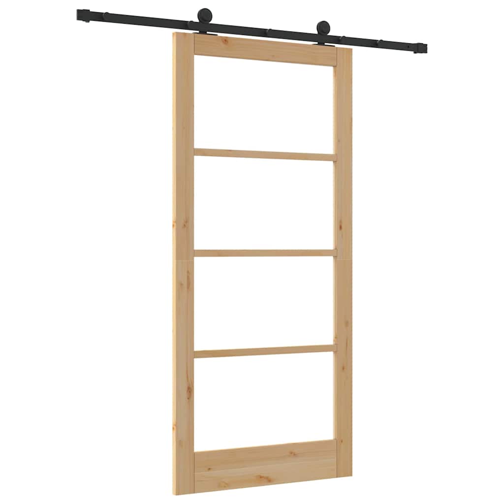Slankios durys ORKDAL Natūrali ir juoda 93 x 202 cm