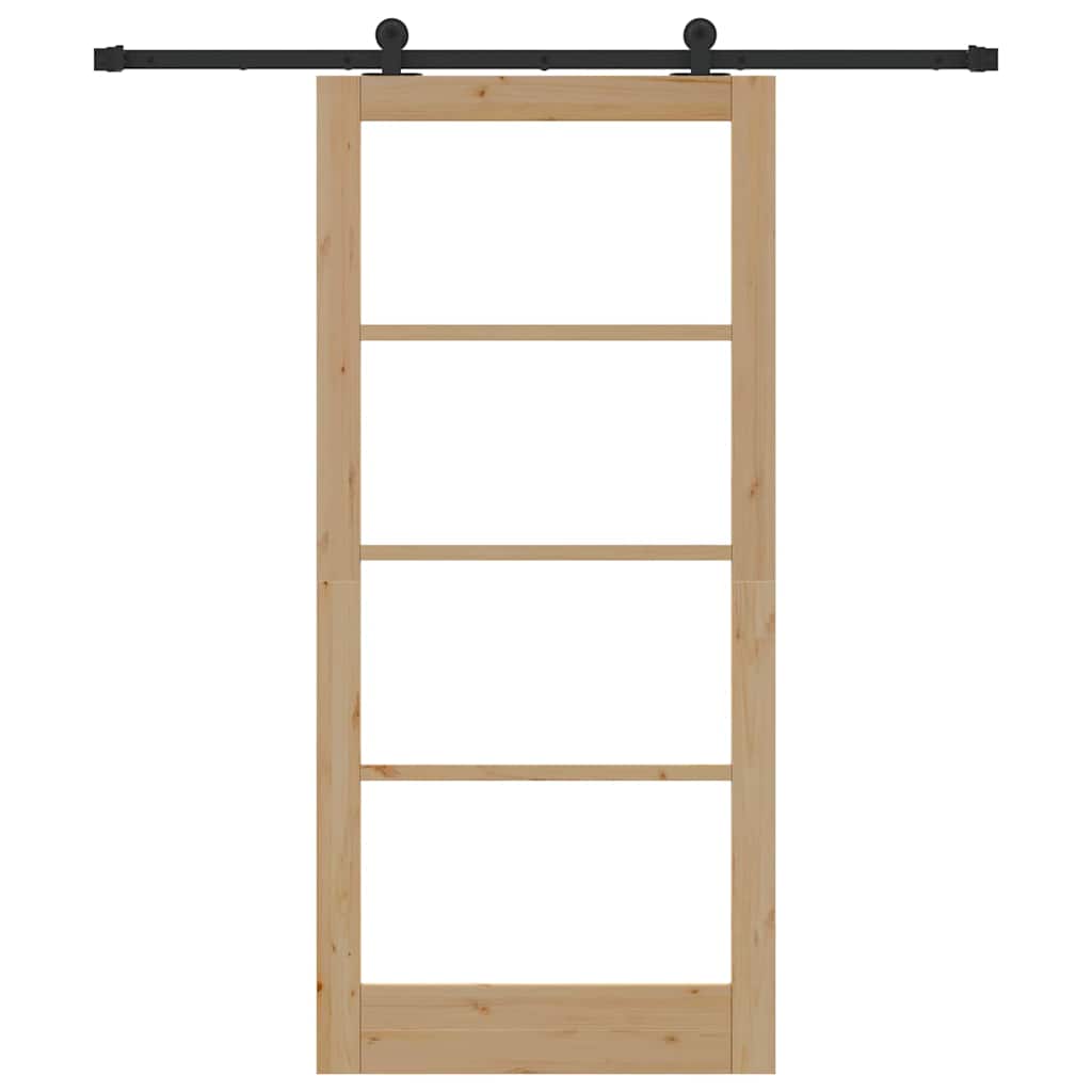 Slankios durys ORKDAL Natūrali ir juoda 93 x 202 cm