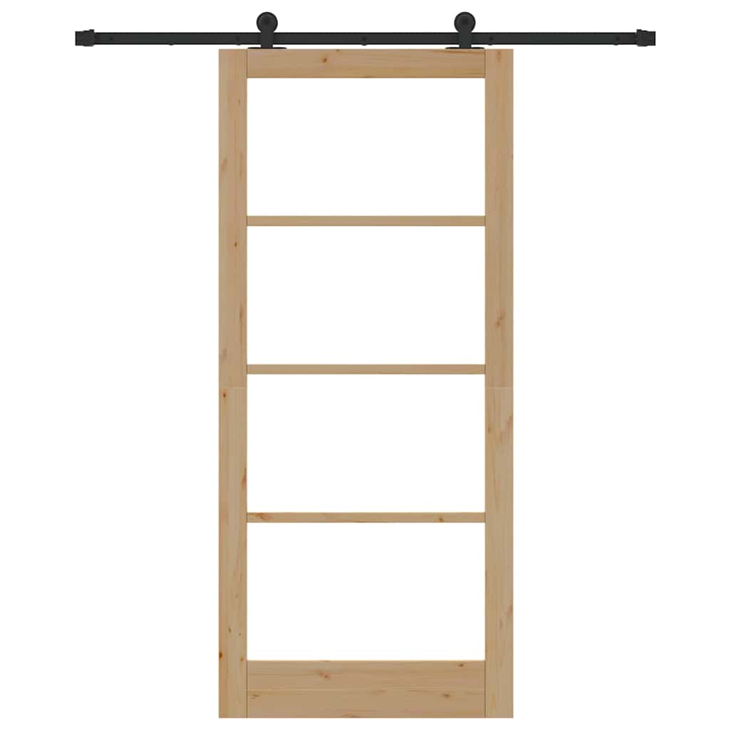 Bīdāmās durvis ORKDAL, dabīgas/melnas, 93 x 211 cm
