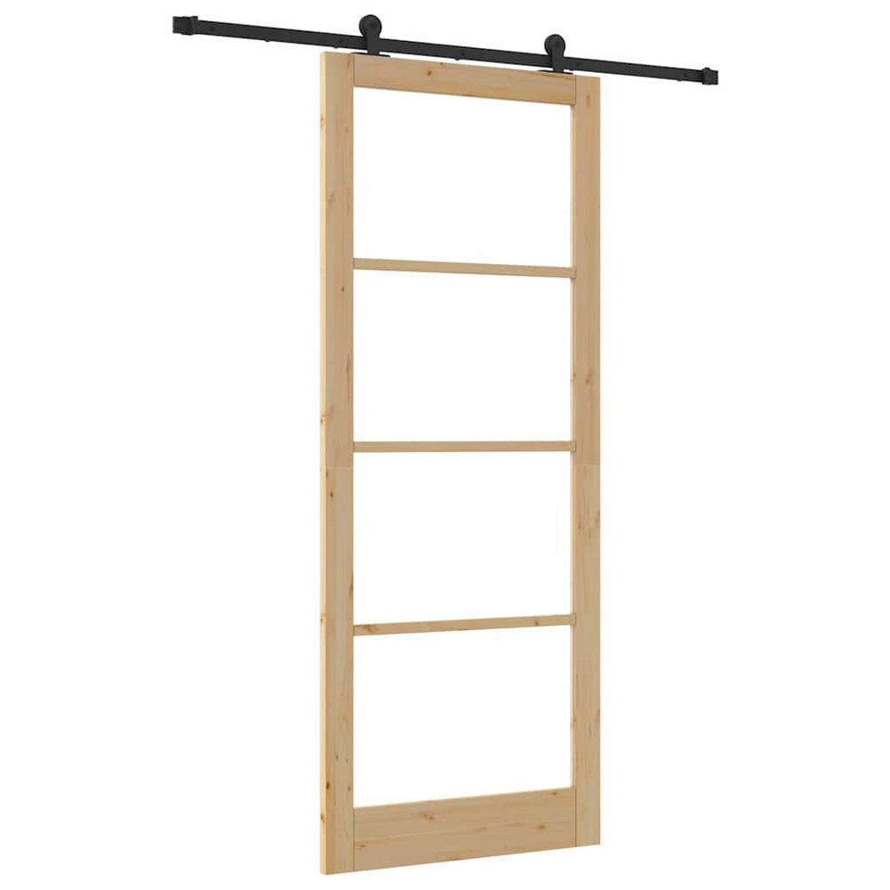 Slankios durys ORKDAL Natūrali ir juoda 93 x 232 cm