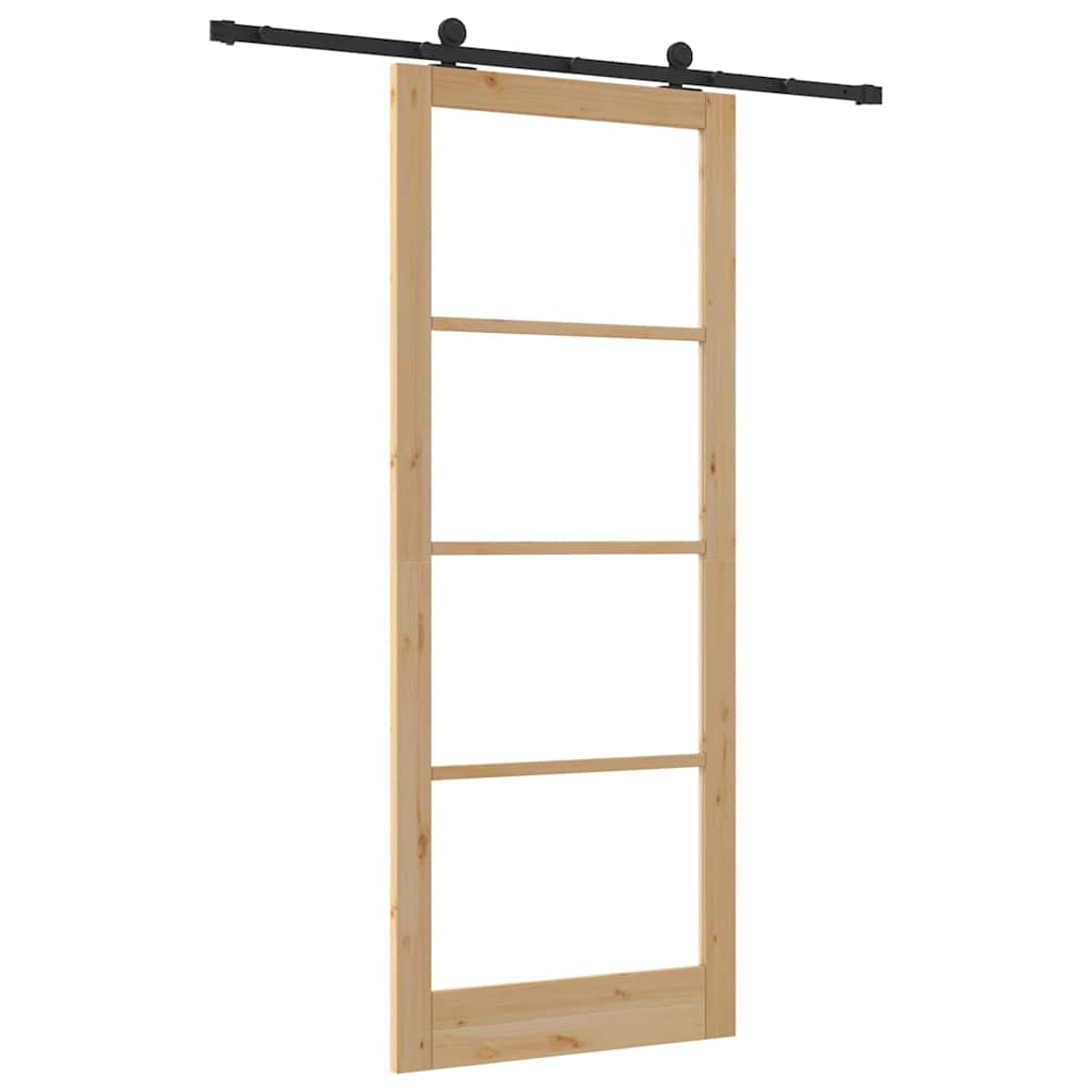 Slankios durys ORKDAL Natūrali ir juoda 93 x 232 cm