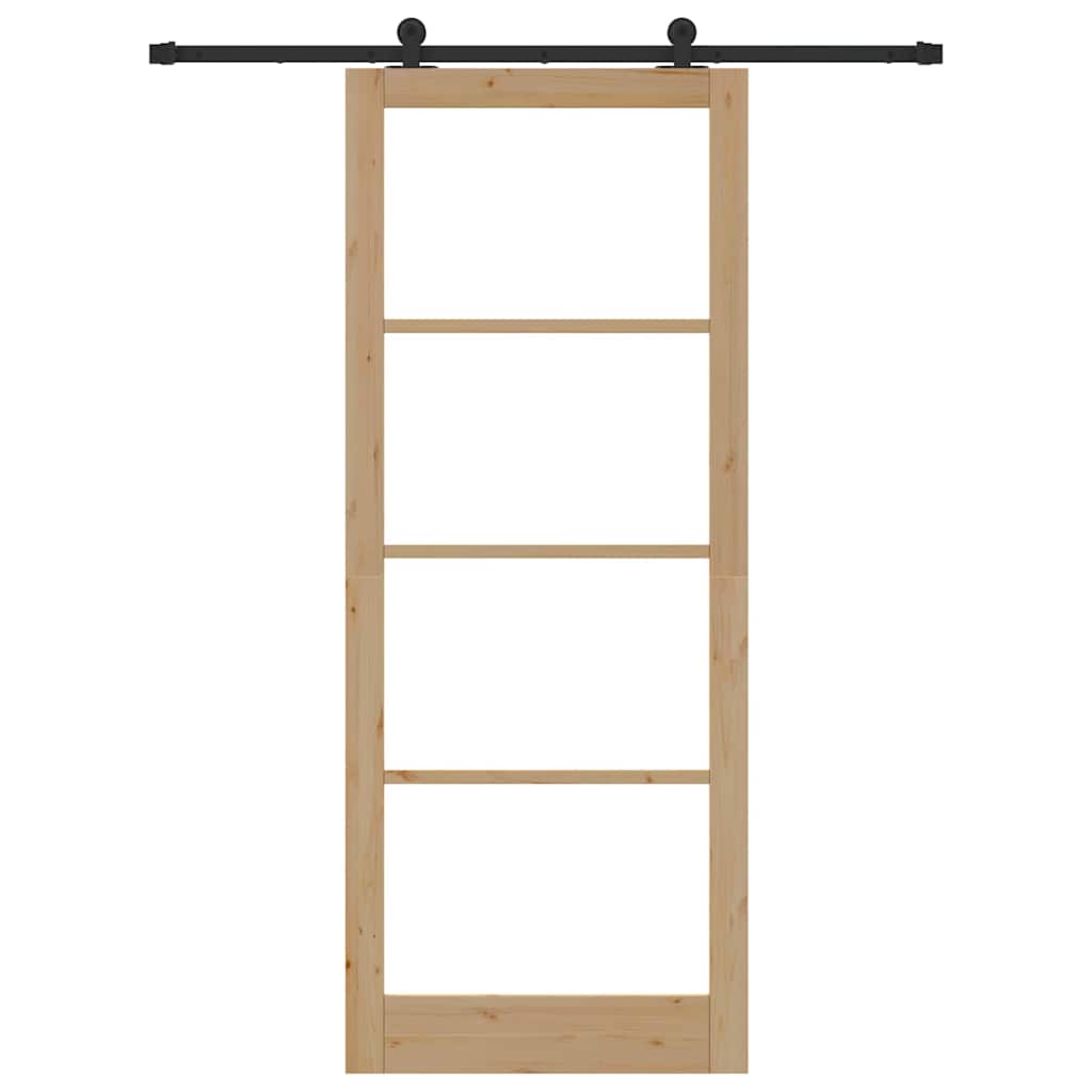 Slankios durys ORKDAL Natūrali ir juoda 93 x 232 cm