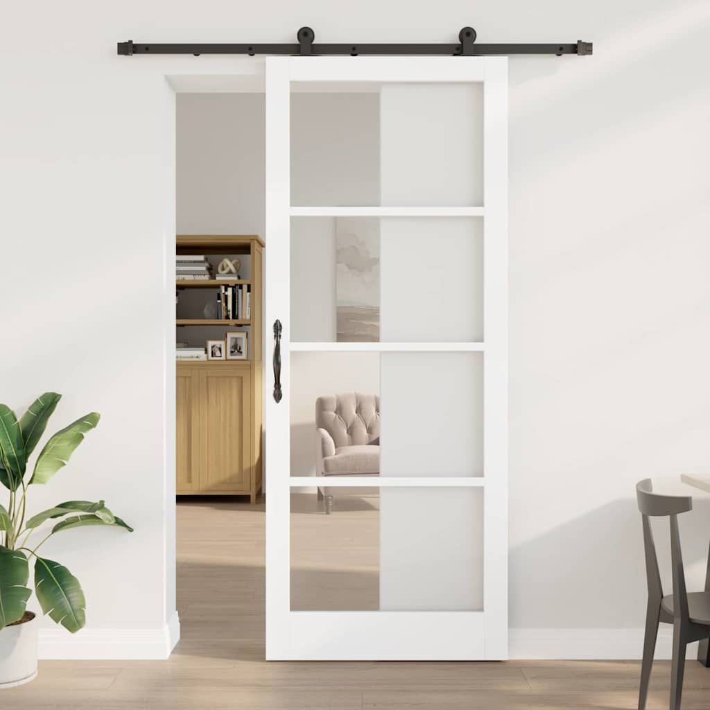 Bīdāmās durvis ORKDAL Baltā un melnā krāsā 93 x 232 cm