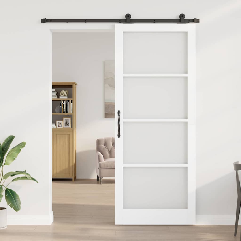 Bīdāmās durvis ORKDAL Baltā un melnā krāsā 93 x 232 cm