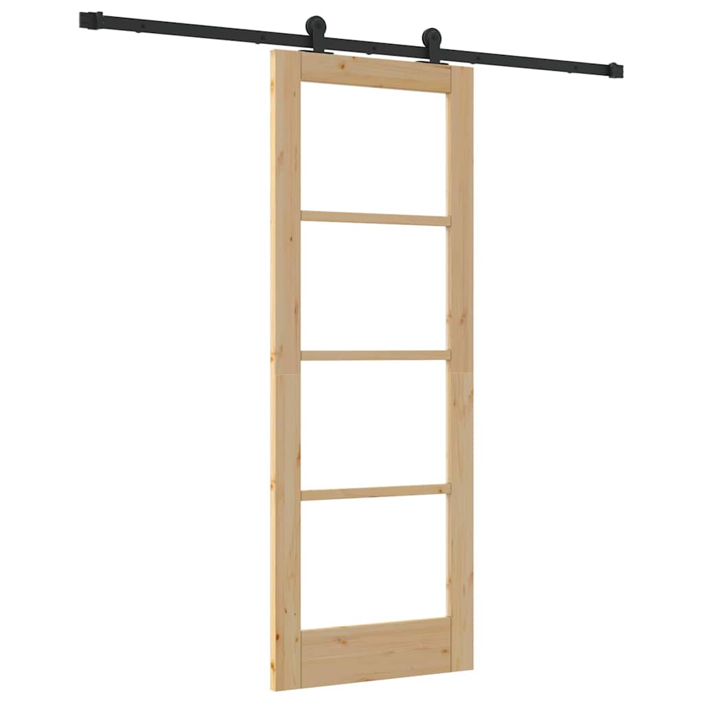 Slankios durys ORKDAL Natūrali ir juoda 73,5 x 198,5 cm