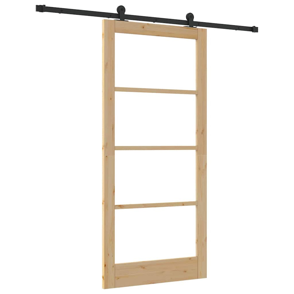 Slankios durys ORKDAL Natūrali ir juoda 93 x 202 cm