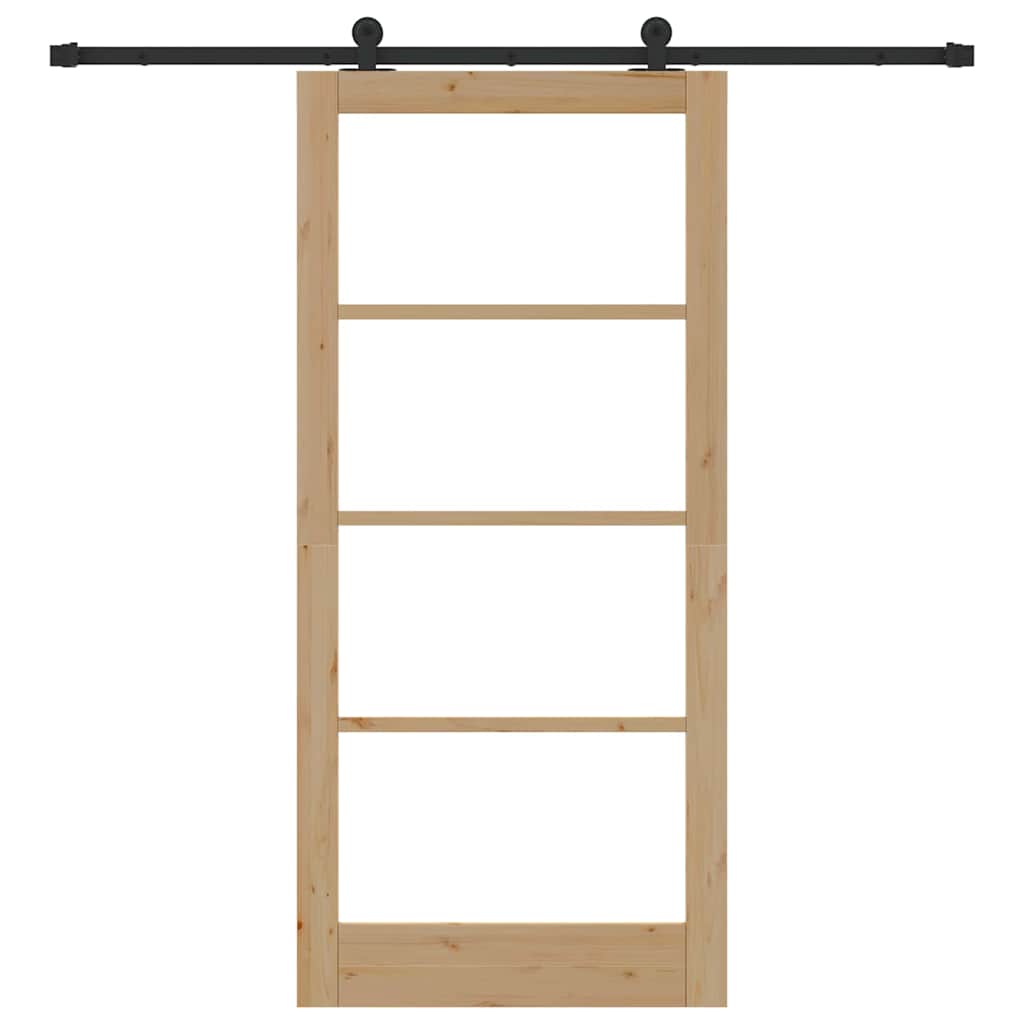 Bīdāmās durvis ORKDAL Naturālas krāsas/melnas 93 x 202 cm