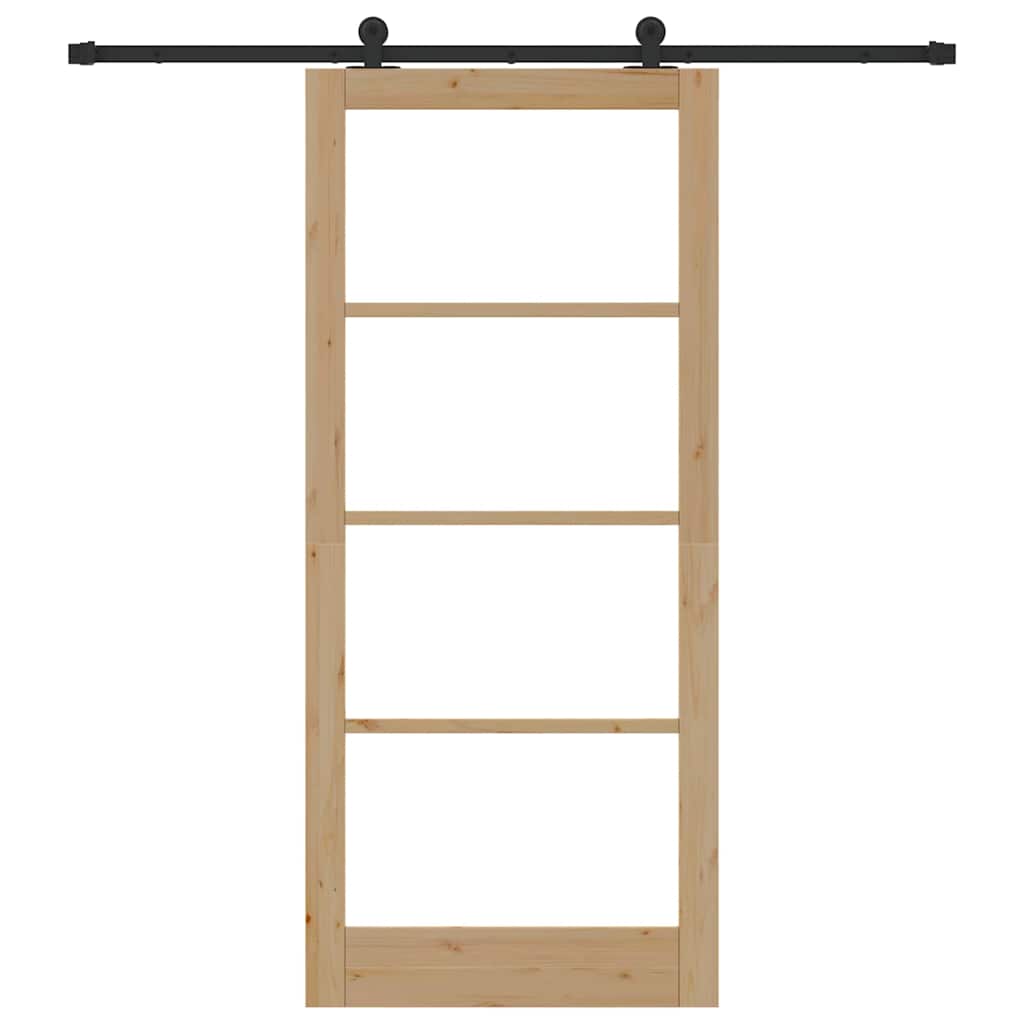 Bīdāmās durvis ORKDAL, dabīgas/melnas, 93 x 211 cm
