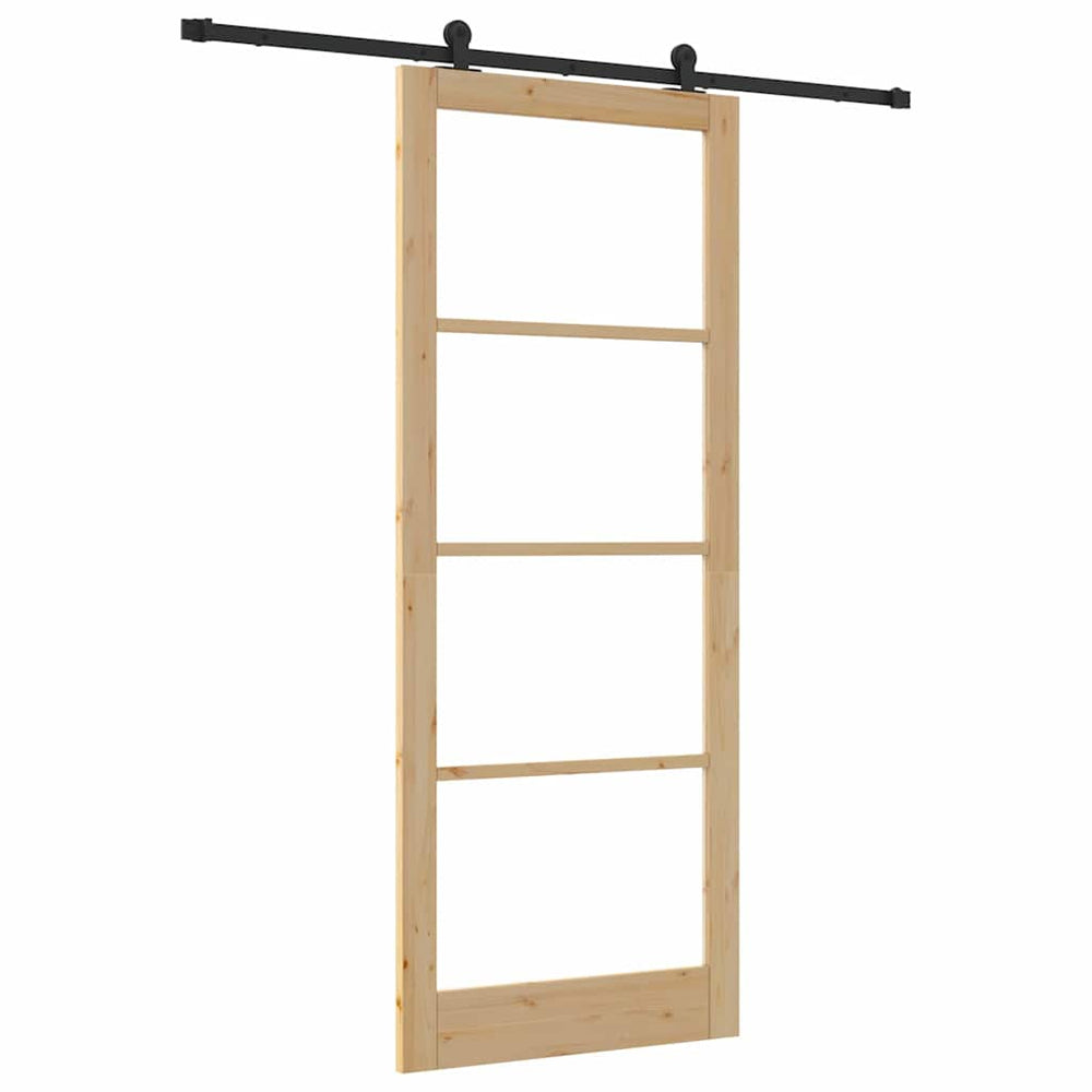 Slankios durys ORKDAL Natūrali ir juoda 93 x 232 cm