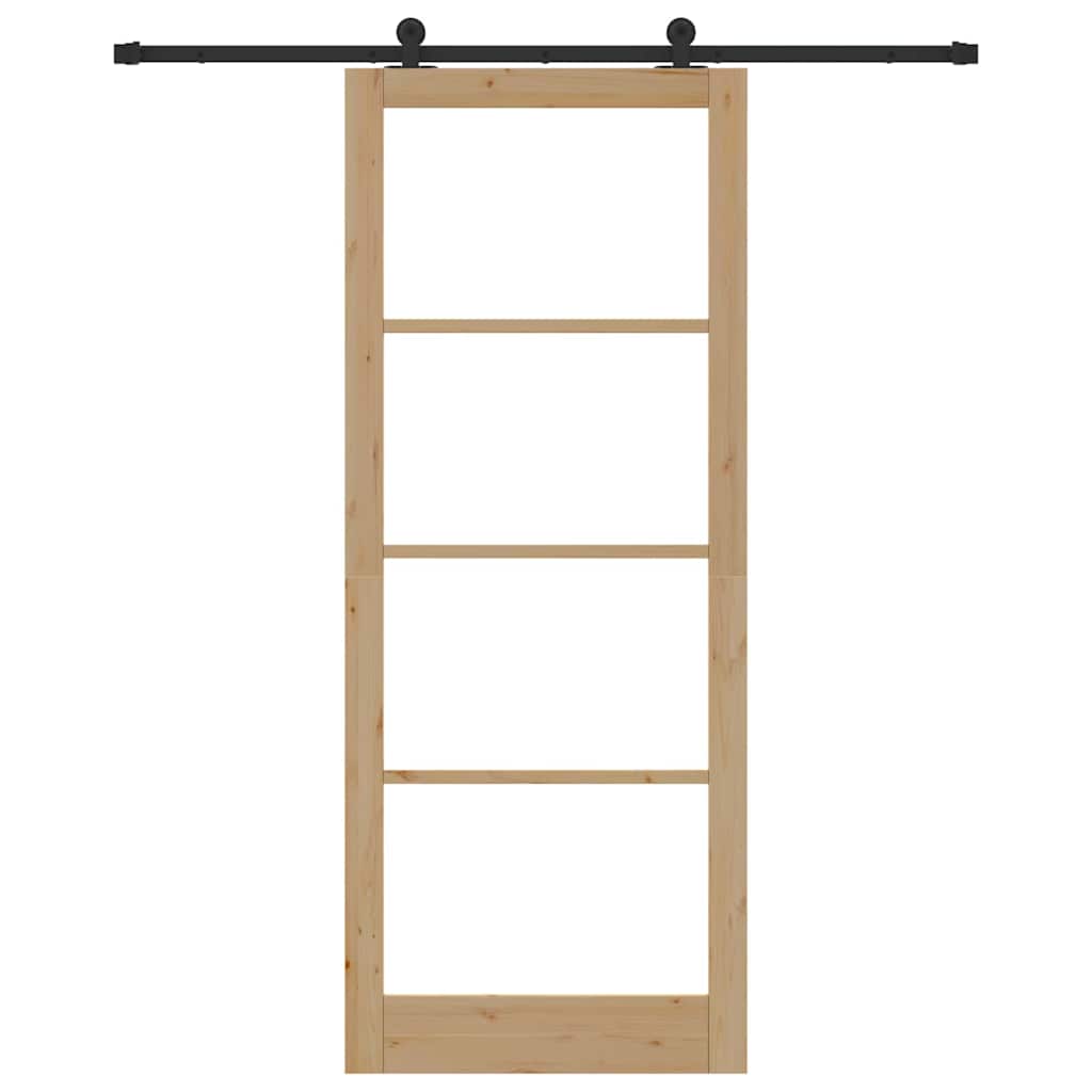 Bīdāmās durvis ORKDAL, dabīgs/melns, 93x232 cm