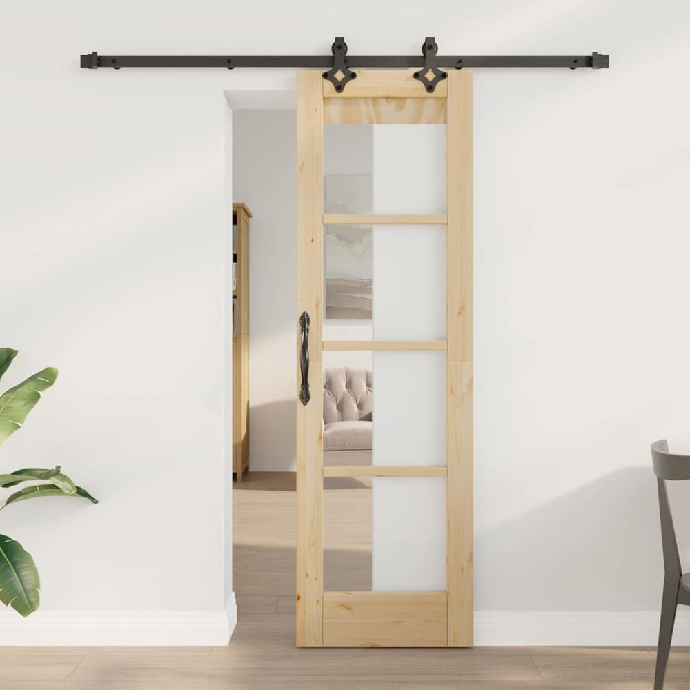 Slankios durys ORKDAL Natūrali ir juoda 61 x 198,5 cm