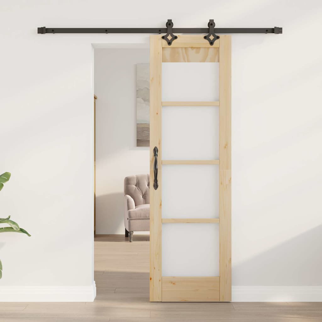 Slankios durys ORKDAL Natūrali ir juoda 61 x 198,5 cm