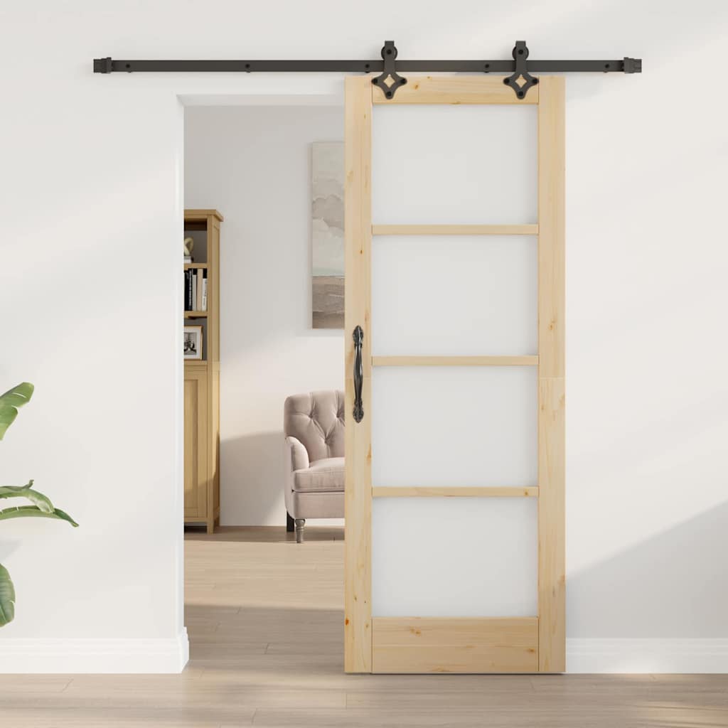 Slankios durys ORKDAL Natūrali ir juoda 73,5 x 198,5 cm