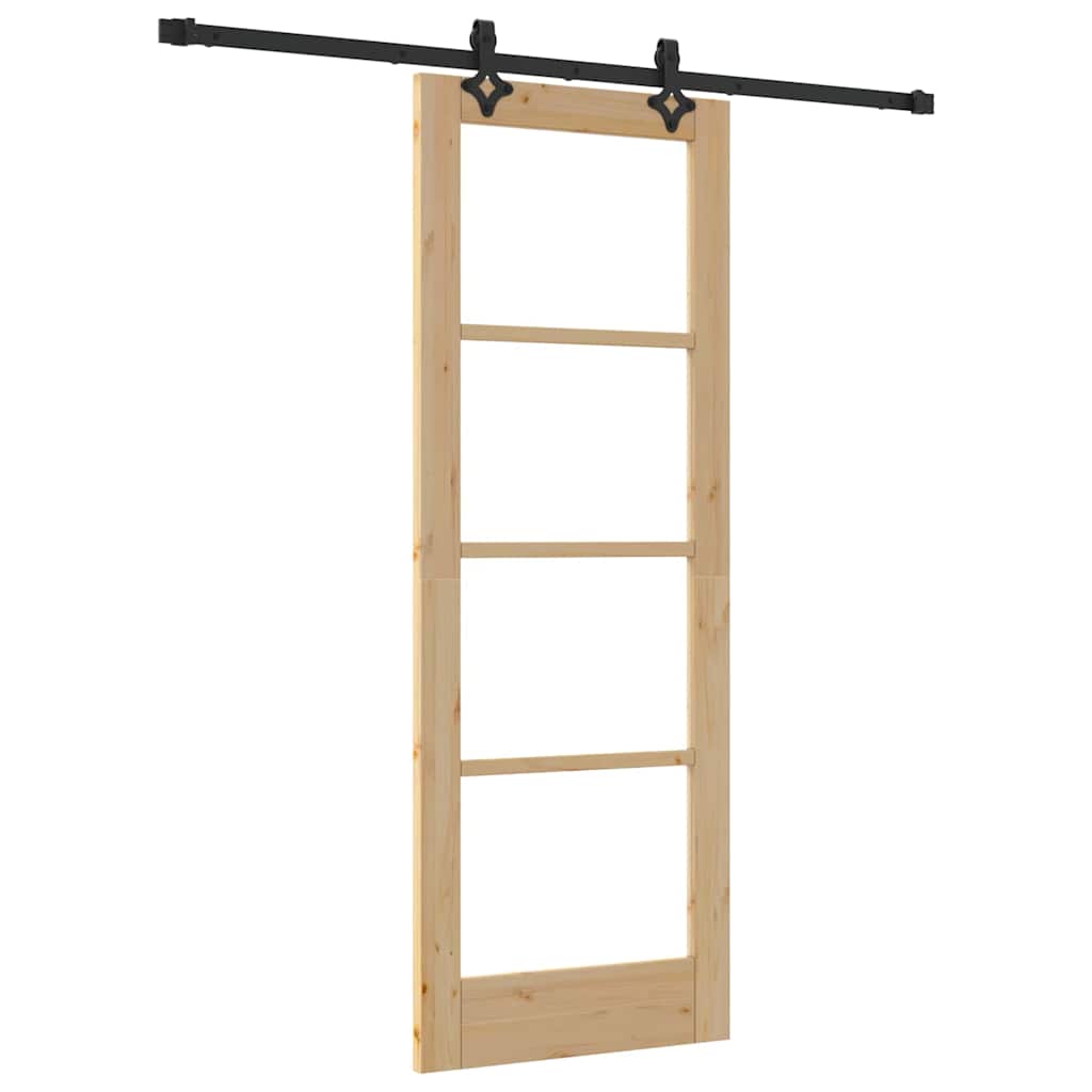 Slankios durys ORKDAL Natūrali ir juoda 73,5 x 198,5 cm