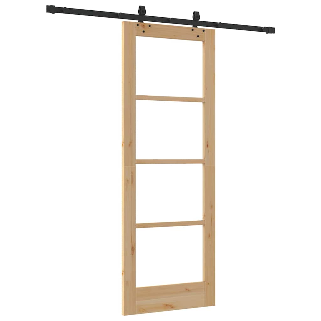 Slankios durys ORKDAL Natūrali ir juoda 73,5 x 198,5 cm