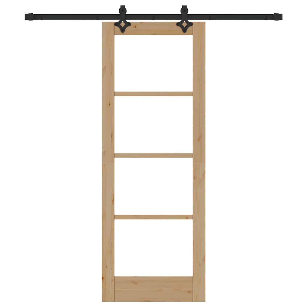 Slankios durys ORKDAL Natūrali ir juoda 73,5 x 198,5 cm