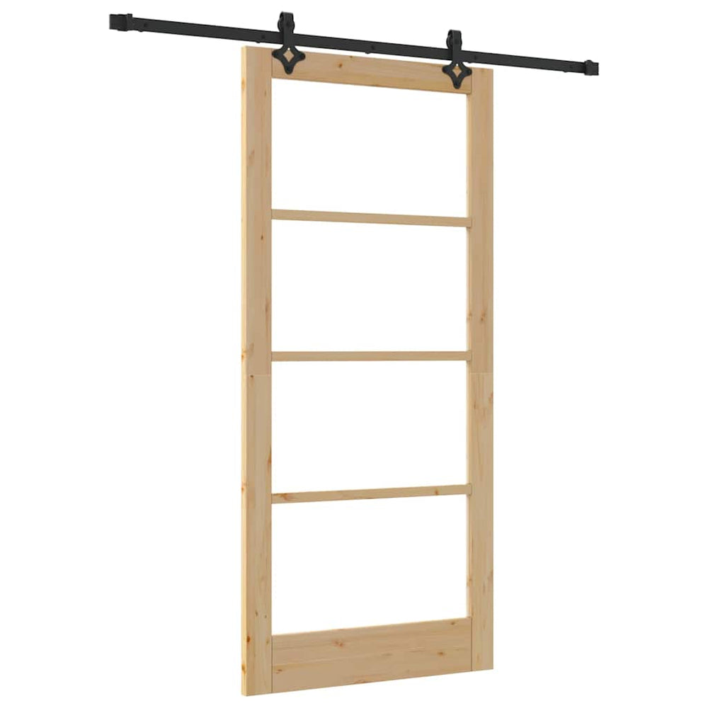 Slankios durys ORKDAL Natūrali ir juoda 93 x 202 cm