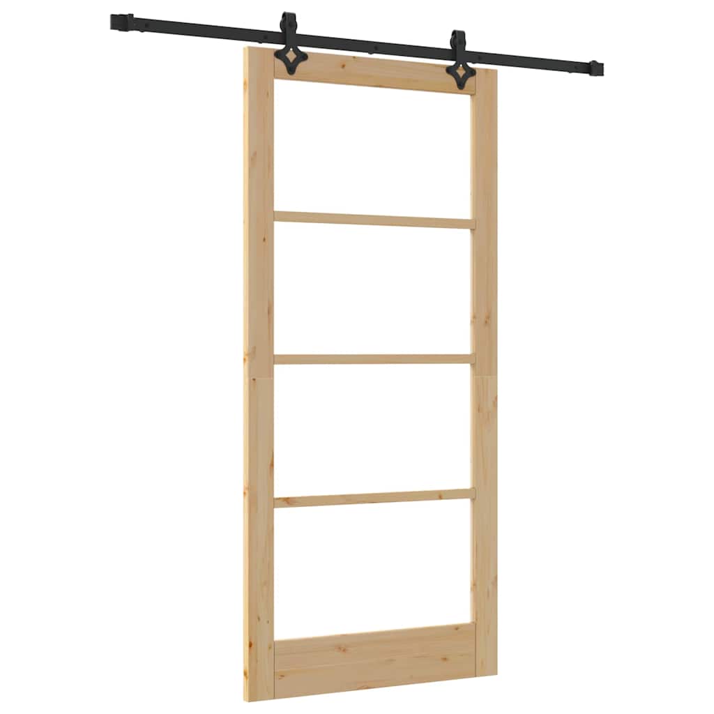 Slankios durys ORKDAL Natūrali ir juoda 93 x 202 cm