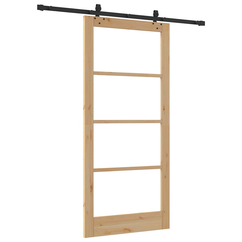 Slankios durys ORKDAL Natūrali ir juoda 93 x 202 cm