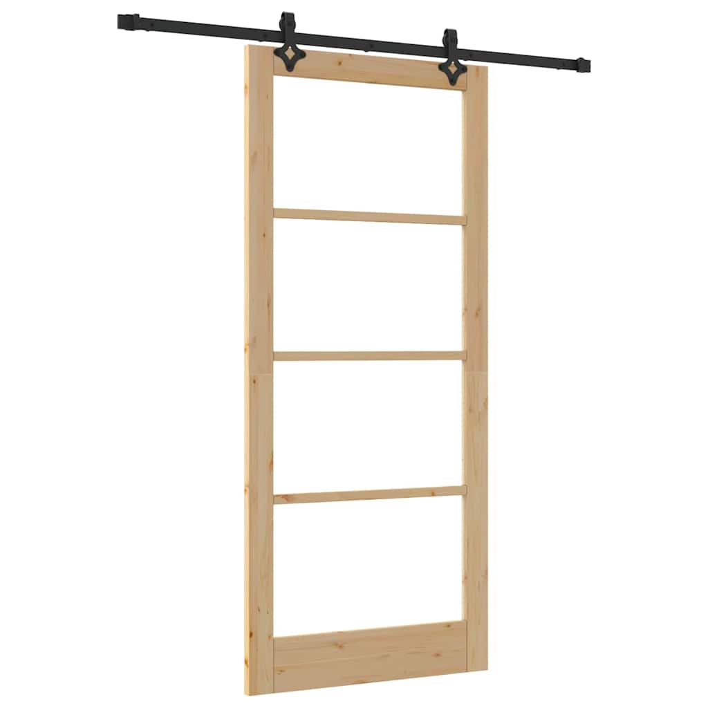 Slankios durys ORKDAL Natūrali ir juoda 93 x 211 cm