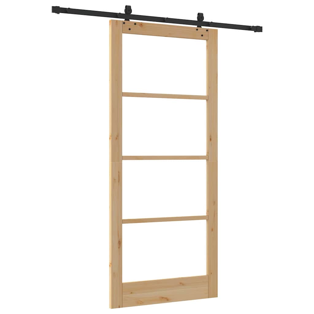 Slankios durys ORKDAL Natūrali ir juoda 93 x 211 cm