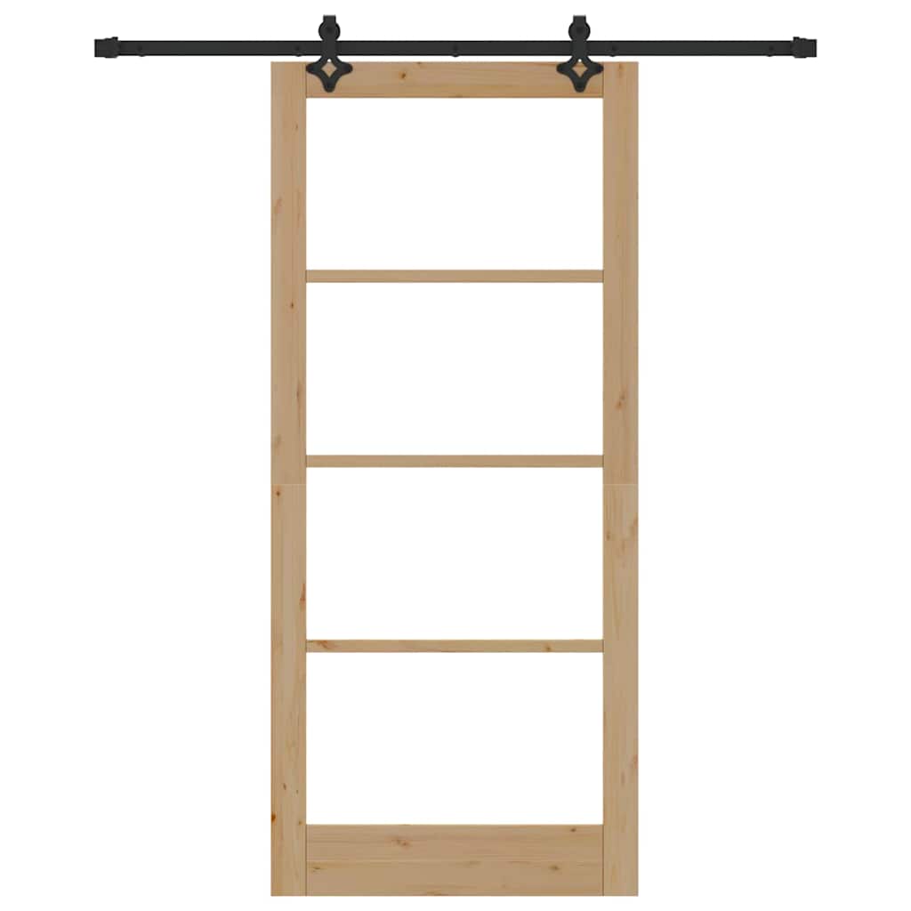 Slankios durys ORKDAL Natūrali ir juoda 93 x 211 cm