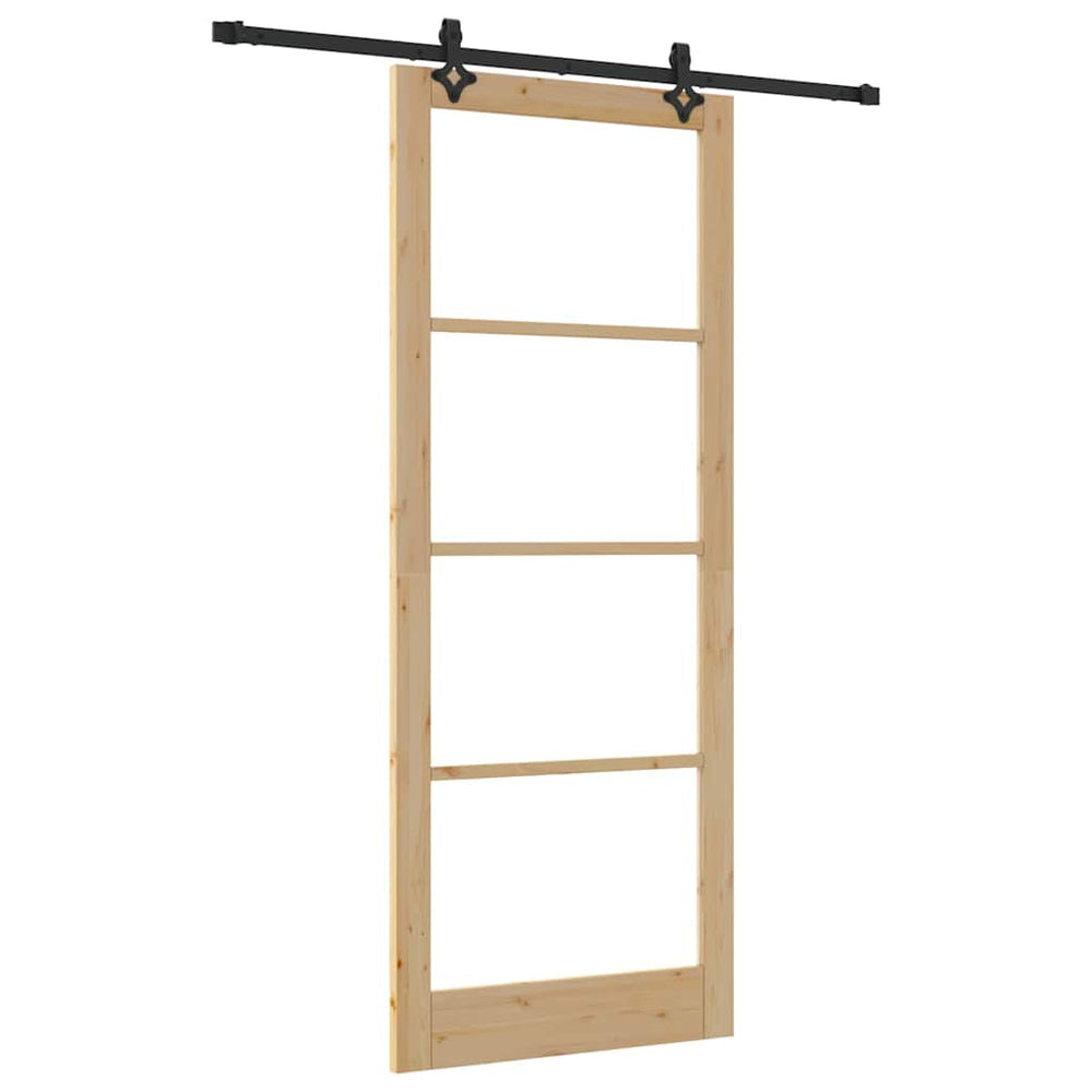 Slankios durys ORKDAL Natūrali ir juoda 93 x 232 cm