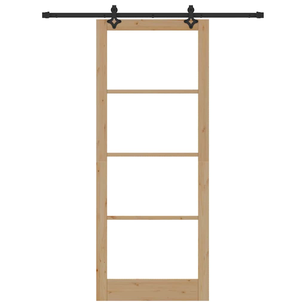 Bīdāmās durvis ORKDAL, dabīgs/melns, 93x232 cm