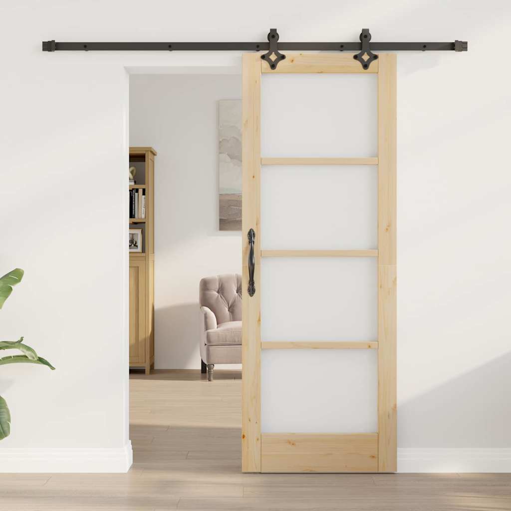 Slankios durys ORKDAL Natūrali ir juoda 73,5 x 198,5 cm