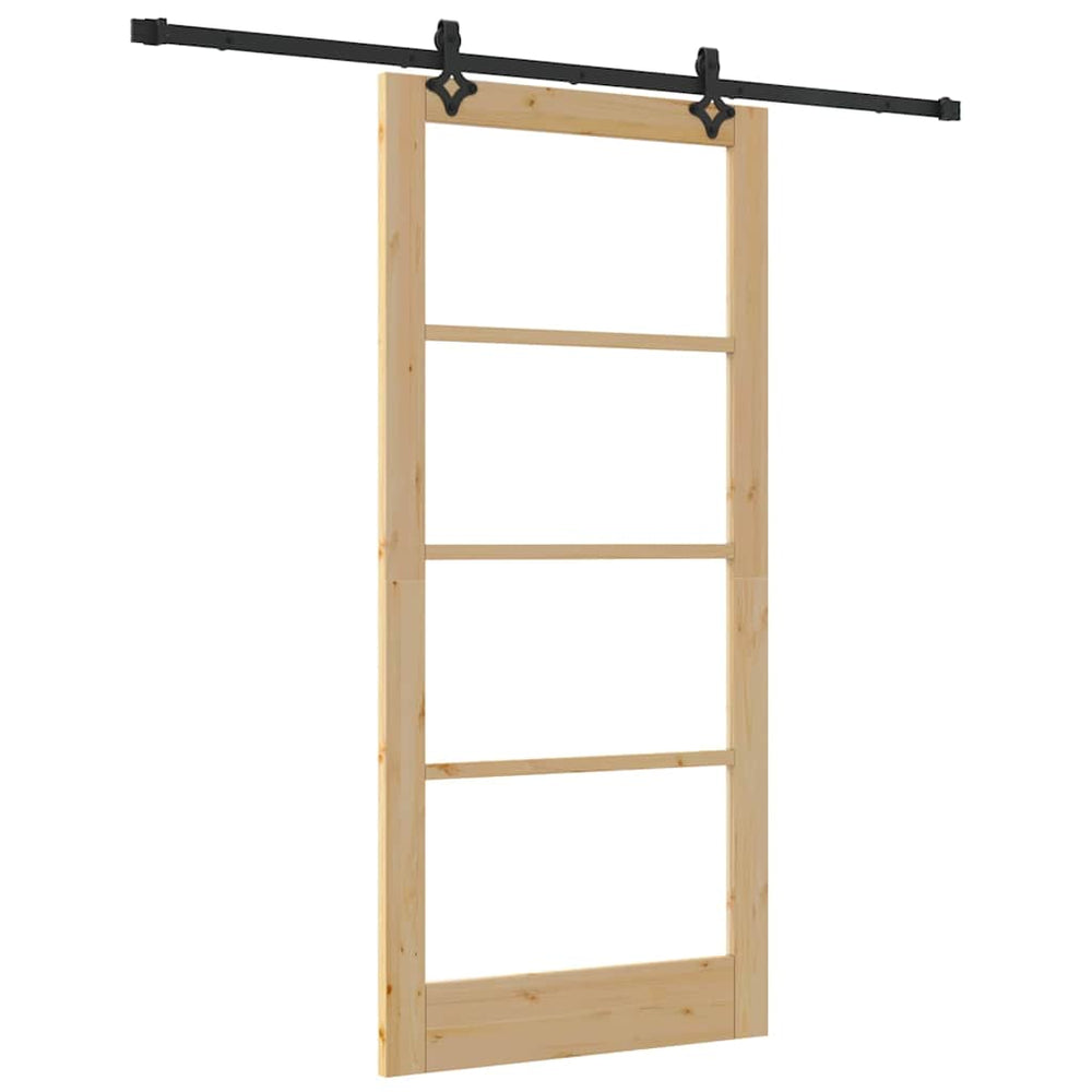 Slankios durys ORKDAL Natūrali ir juoda 93 x 202 cm