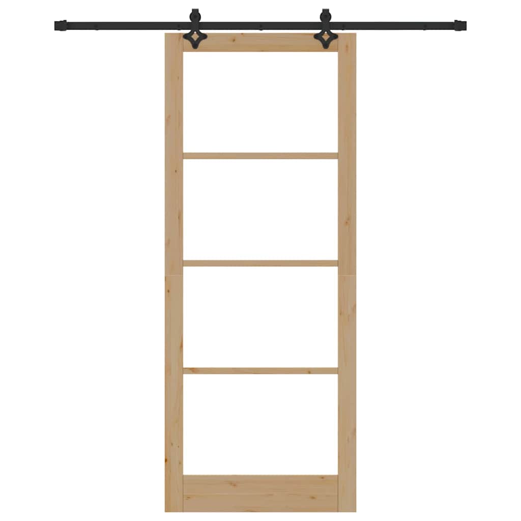 Bīdāmās durvis ORKDAL, dabīgs/melns, 93x232 cm