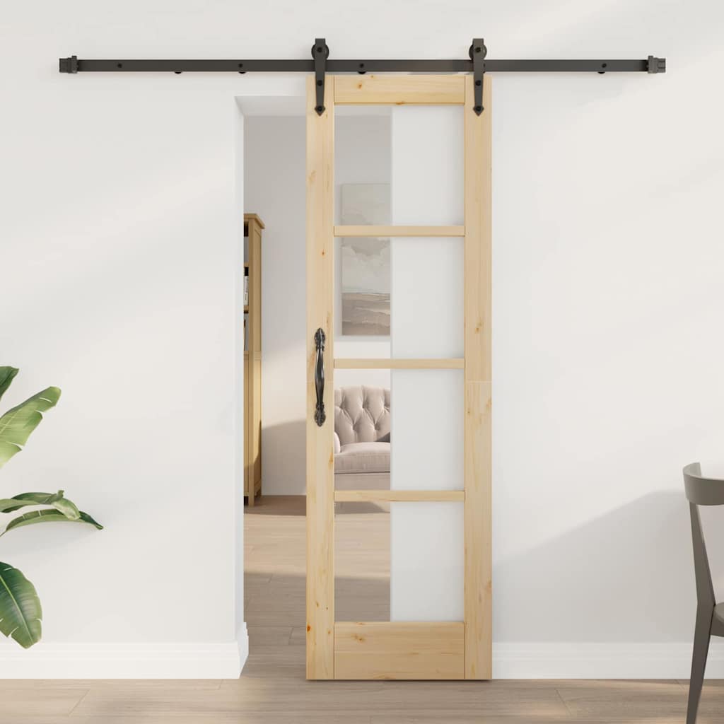 Slankios durys Natūrali ir juoda 61 x 198,5 cm