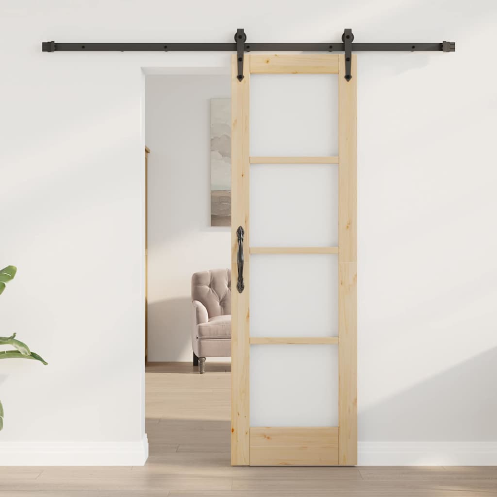 Slankios durys Natūrali ir juoda 61 x 198,5 cm