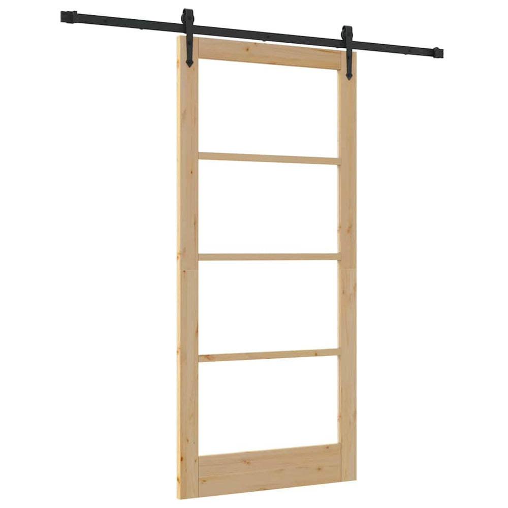 Slankios durys Natūrali ir juoda 93 x 202 cm