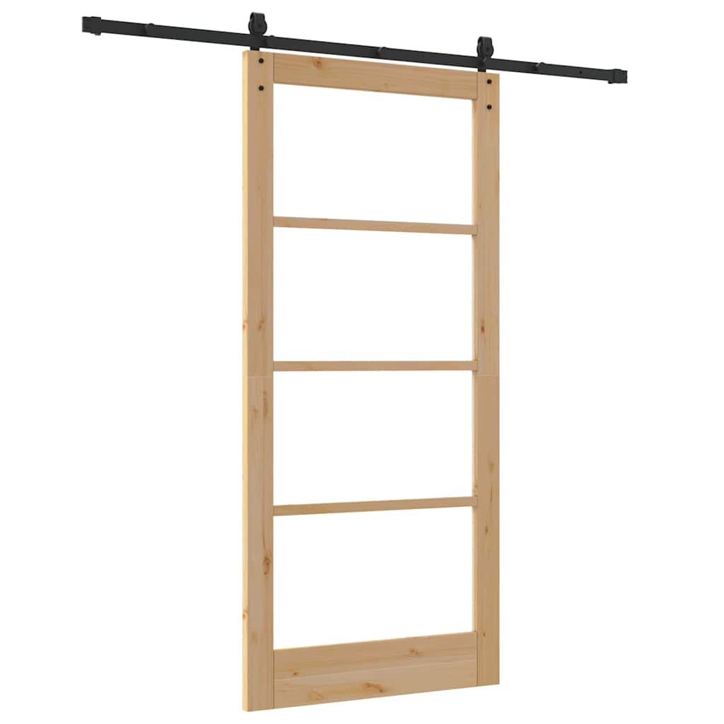 Slankios durys Natūrali ir juoda 93 x 202 cm