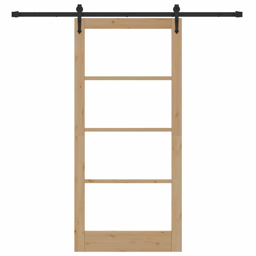 Slankios durys Natūrali ir juoda 93 x 202 cm