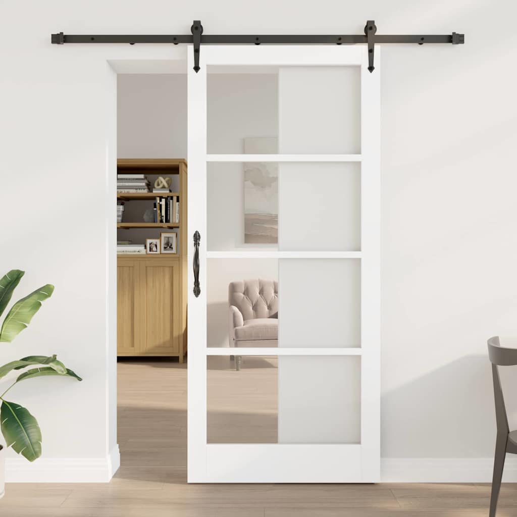 Bīdāmās durvis Baltas un melnas 93 x 211 cm