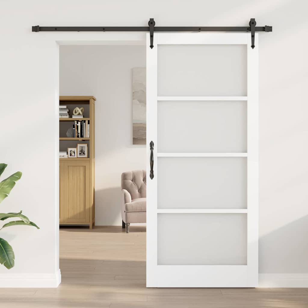 Bīdāmās durvis Baltas un melnas 93 x 211 cm