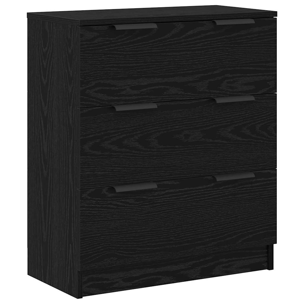 Kabalas 3 pcs juoda ąžuolo 60 x 30 x 70 cm Apdirbta mediena